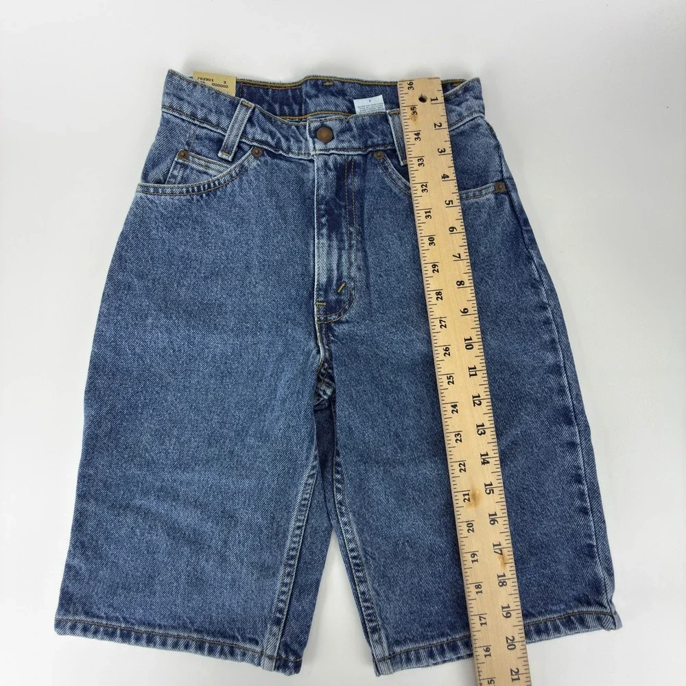 Vintage 90s Levis 550 Relaxed Fit Slim Denim Shorts Kids Size 14 NWT NOS Y2K